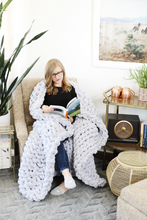 Load image into Gallery viewer, Light Gray Blanket In A Box Kit!
