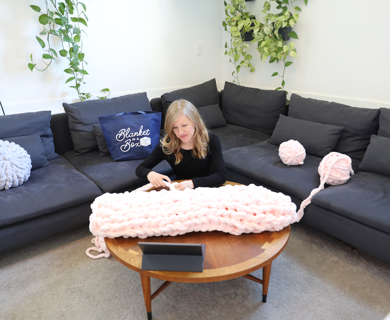 Dark grey discount blanket box