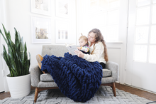 Load image into Gallery viewer, Navy Blanket In A Box Kit!